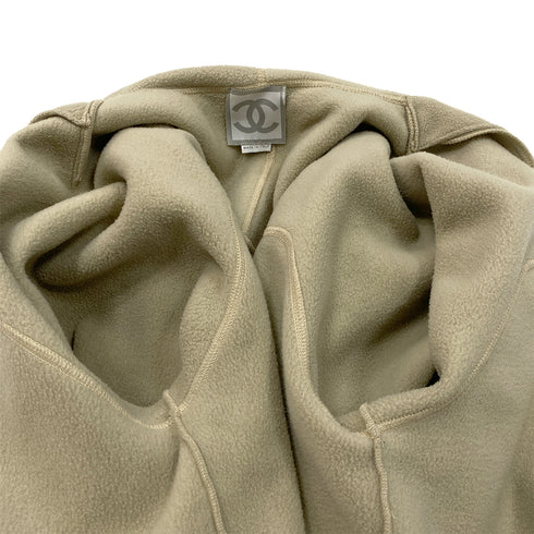 CHANEL HOODIE JACKET BEIGE POLYESTER 34 02A RTW 90288049