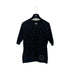 CHANEL COCOMARK CAMELLIA STRIPE HALF SLEEVE TOPS BLACK COTTON 40 P47 RTW 90288050 - PURPOSE