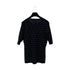 CHANEL COCOMARK CAMELLIA STRIPE HALF SLEEVE TOPS BLACK COTTON 40 P47 RTW 90288050 - PURPOSE