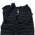 CHANEL COCOMARK CAMELLIA STRIPE HALF SLEEVE TOPS BLACK COTTON 40 P47 RTW 90288050 - PURPOSE
