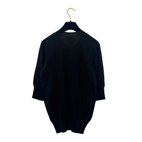 CHANEL KNIT TOPS BLACK CASHMERE 38 P41 RTW 90288051