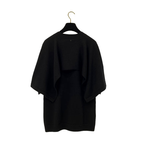 CHANEL KNIT TOPS BLACK CASHMERE 38 P42 RTW 90288052