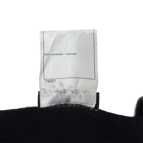 CHANEL COCO BUTTON LONG CARDIGAN BLACK CASHMERE 36 P40 RTW 90288054