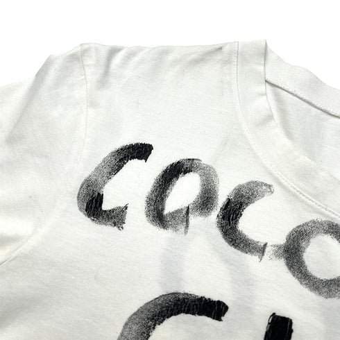 CHANEL CHRISTMAS 2008 LIMITED EDITION COCOMARK LOGO T-SHIRT WHITE COTTON M 08A RTW 90288056 - PURPOSE