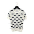 CHANEL RIBBON MOTIF HALF SLEEVE TOPS WHITE COTTON 34 P49 RTW 90288057 - PURPOSE