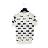 CHANEL RIBBON MOTIF HALF SLEEVE TOPS WHITE COTTON 34 P49 RTW 90288057 - PURPOSE