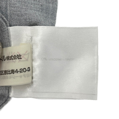 CHANEL VINTAGE COCOMARK BACK POCKET SHORT SLEEVE SHIRT GRAY RAYON 44 RTW 90288060 - PURPOSE
