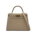HERMES KELLY 28 SELLIER GRIS TOURTERELLE BOXCALF HAND SHOULDER BAG □B GHW 90288062 - PURPOSE