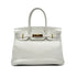 HERMES BIRKIN 30 WHITE TAURILLON CLEMENCE HAND BAG A GHW 90288066 - PURPOSE
