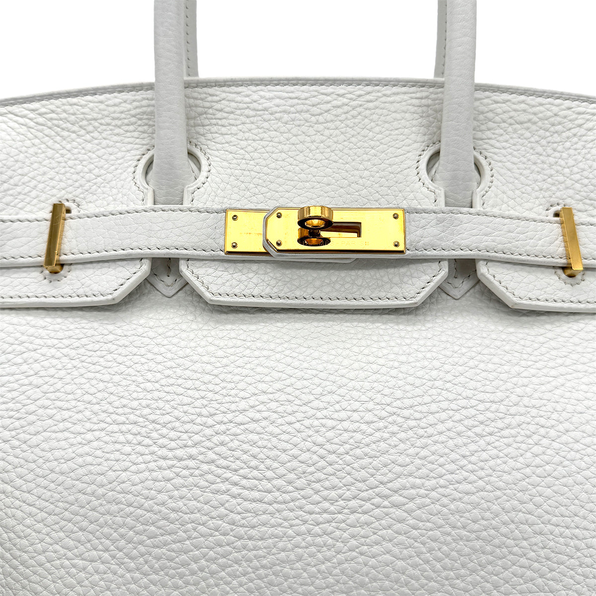 HERMES BIRKIN 30 WHITE TAURILLON CLEMENCE HAND BAG A GHW 90288066