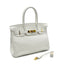 HERMES BIRKIN 30 WHITE TAURILLON CLEMENCE HAND BAG A GHW 90288066 - PURPOSE