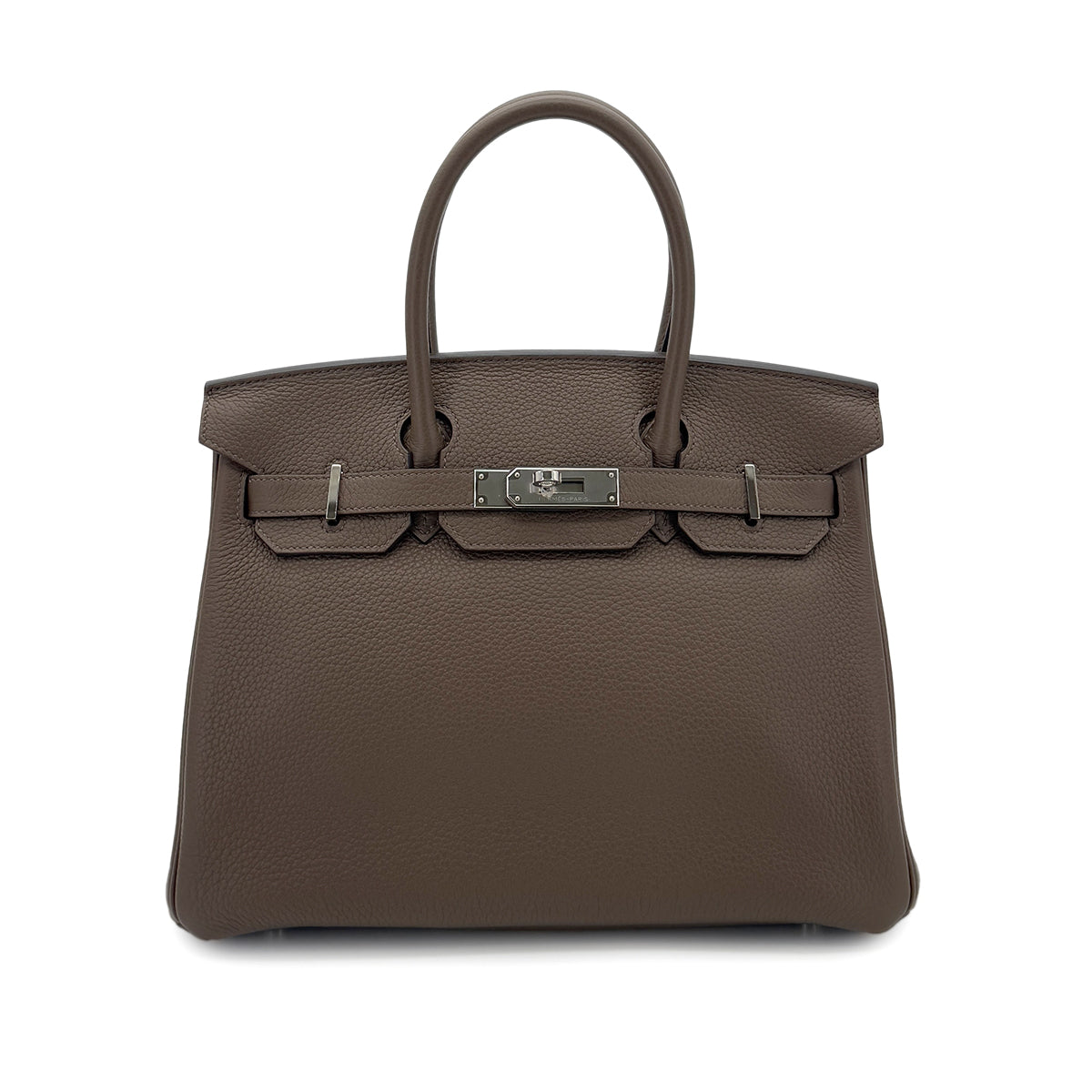 HERMES BIRKIN VERSO 30 CANOPEE TAUPE TAURILLON CLEMENCE HAND BAG D SHW 90288068