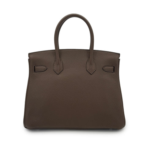 HERMES BIRKIN VERSO 30 CANOPEE TAUPE TAURILLON CLEMENCE HAND BAG D SHW 90288068 - PURPOSE