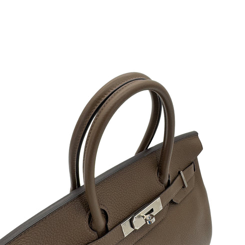 HERMES BIRKIN VERSO 30 CANOPEE TAUPE TAURILLON CLEMENCE HAND BAG D SHW 90288068 - PURPOSE