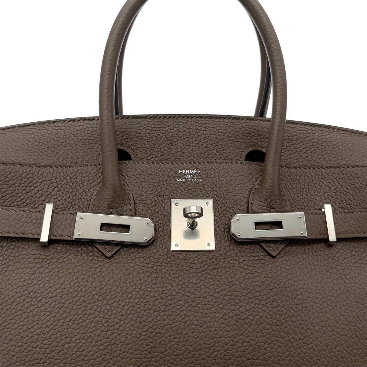 HERMES BIRKIN VERSO 30 CANOPEE TAUPE TAURILLON CLEMENCE HAND BAG D SHW 90288068