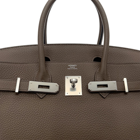 HERMES BIRKIN VERSO 30 CANOPEE TAUPE TAURILLON CLEMENCE HAND BAG D SHW 90288068 - PURPOSE