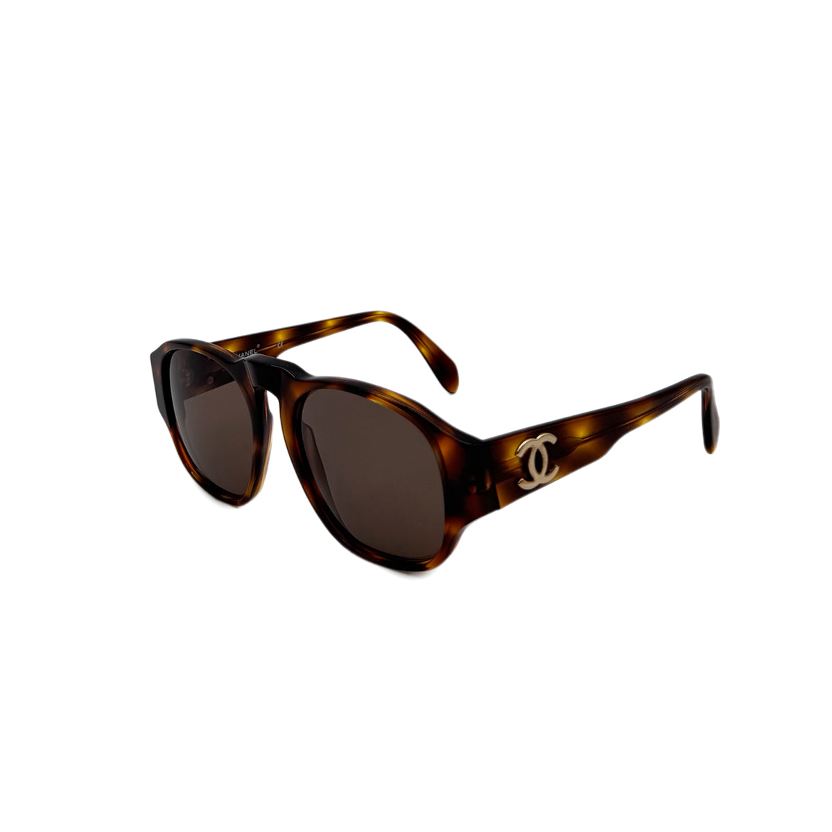 CHANEL VINTAGE SUNGLASSES COCOMARK BROWN TORTOISESHELL EYEWEAR 90288480