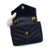 CHANEL VINTAGE CHEVRON V STITCH CHAIN SHOULDER BAG NAVY CAVIAR SKIN 90288483 - PURPOSE