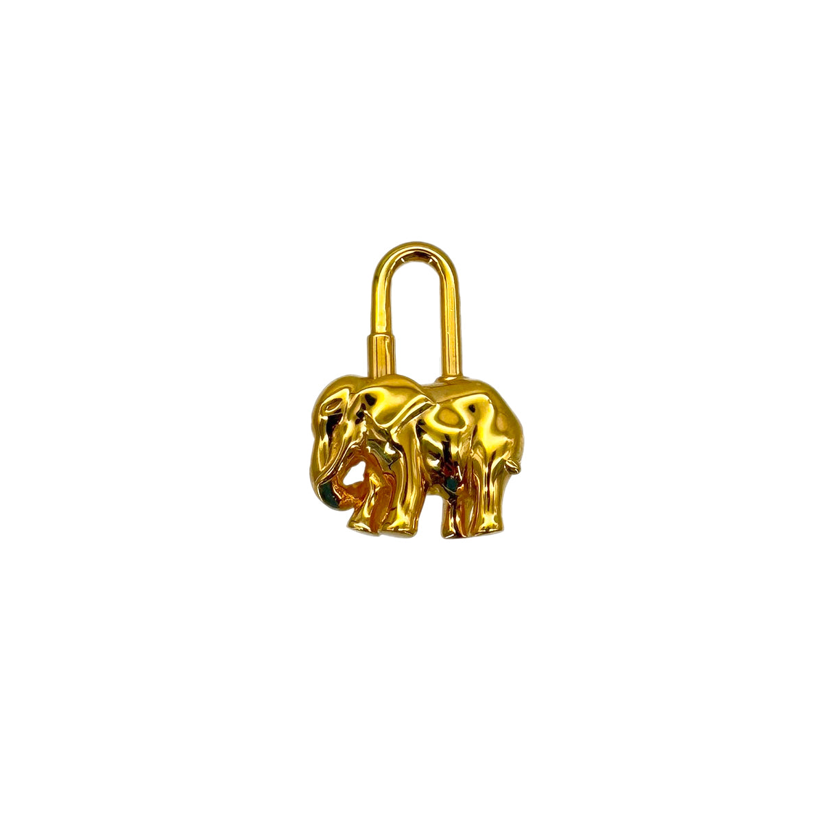 HERMES CADENA CHARM EXOTISME ELEPHANT 1988 GOLD ACCESSORY 90288485
