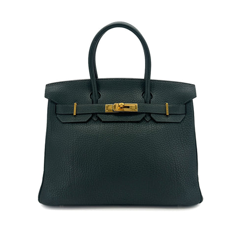 HERMES BIRKIN 30 VERT TOGO HAND BAG □H GHW 90288488 - PURPOSE