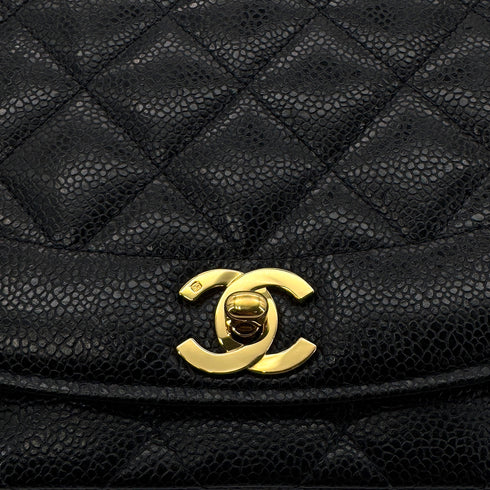 CHANEL VINTAGE DIANA MEDIUM CHAIN SHOULDER BAG BLACK CAVIAR SKIN 90288493 - PURPOSE