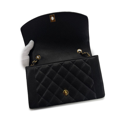 CHANEL VINTAGE DIANA MEDIUM CHAIN SHOULDER BAG BLACK CAVIAR SKIN 90288493 - PURPOSE