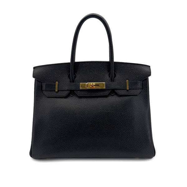 HERMES BIRKIN 30 BLACK ARDENNES HAND BAG □G GHW 90288494 - PURPOSE