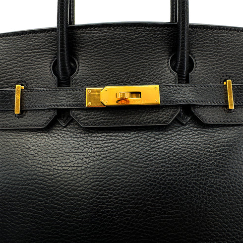 HERMES BIRKIN 30 BLACK ARDENNES HAND BAG □G GHW 90288494 - PURPOSE