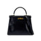 HERMES KELLY 28 RETOURNE BLACK BOXCALF HAND SHOULDER BAG 〇V GHW 90288495 - PURPOSE