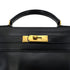 HERMES KELLY 28 RETOURNE BLACK BOXCALF HAND SHOULDER BAG 〇V GHW 90288495 - PURPOSE