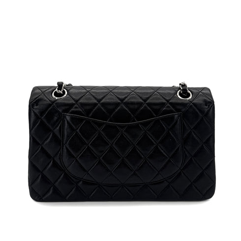 CHANEL VINTAGE CLASSIC FLAP MEDIUM CHAIN SHOULDER BAG BLACK LAMB SKIN 90288496 - PURPOSE