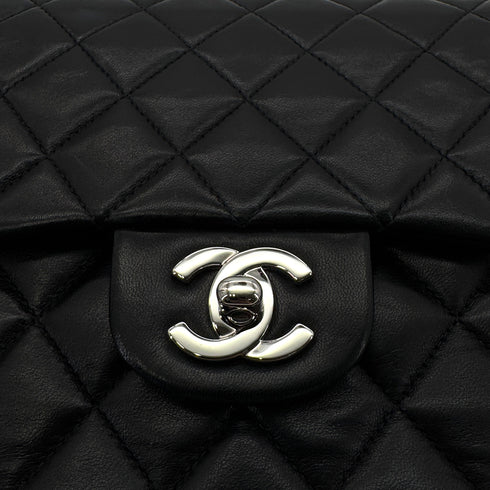 CHANEL VINTAGE CLASSIC FLAP MEDIUM CHAIN SHOULDER BAG BLACK LAMB SKIN 90288496 - PURPOSE