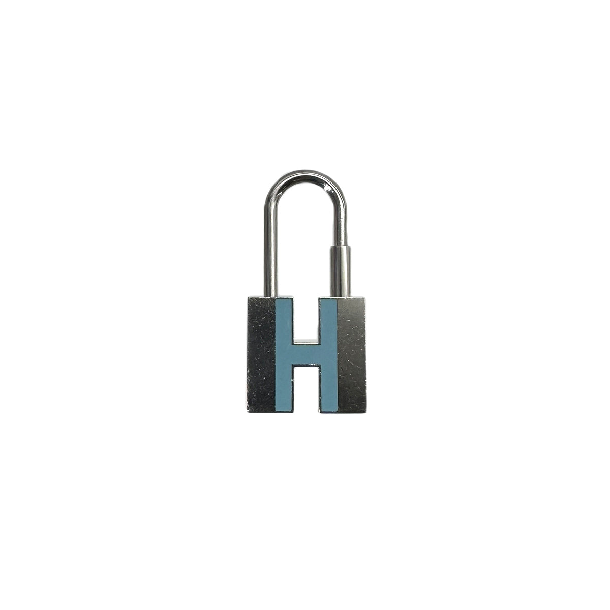 HERMES CADENA CHARM H MOTIF BLUE SILVER 90288499