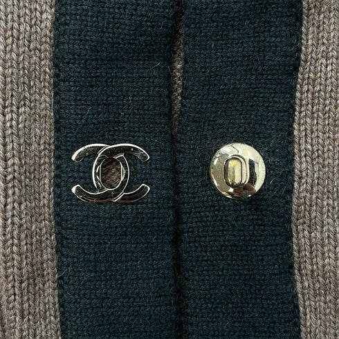 CHANEL COCO TURN LOCK BUTTON LONG CARDIGAN TRICO COLOR CASHMERE 48 P42 RTW 90288500