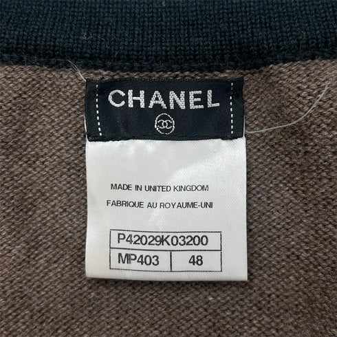 CHANEL COCO TURN LOCK BUTTON LONG CARDIGAN TRICO COLOR CASHMERE 48 P42 RTW 90288500