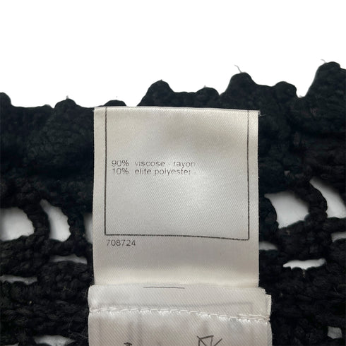 CHANEL RACE CARDIGAN BLACK RAYON 42 04P RTW 90288501