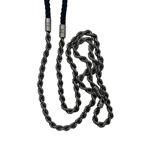 CHANEL CHAIN CARDIGAN BLACK COTTON 38 P40 RTW 90288503