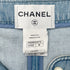 CHANEL COCO FAUX PEARL BUTTON DENIM SHORT JACKET BLUE COTTON 36 P45 RTW 90288505