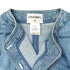 CHANEL COCO FAUX PEARL BUTTON DENIM SHORT JACKET BLUE COTTON 36 P45 RTW 90288505