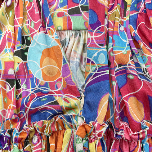 CHANEL KALEIDOSCOPE PATTERN DRESS MULTICOLOR SILK 36 08P RTW 90288506