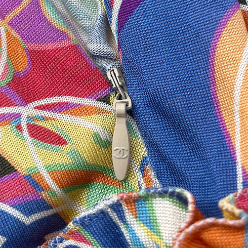 CHANEL KALEIDOSCOPE PATTERN DRESS MULTICOLOR SILK 36 08P RTW 90288506