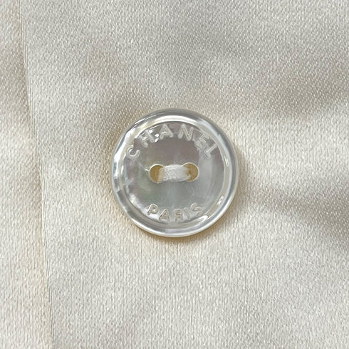 CHANEL SLEEVELESS TOPS LIGHT BEIGE SILK 36 07A RTW 90288507