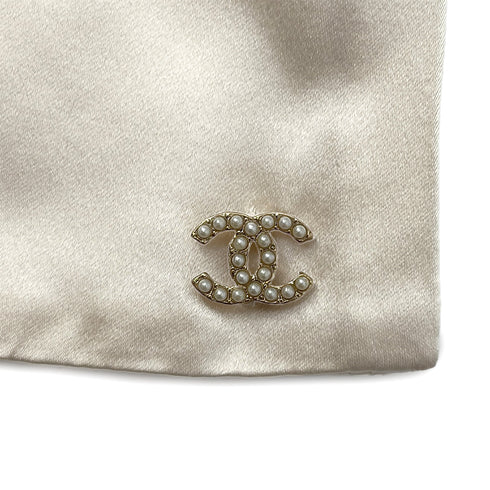 CHANEL SLEEVELESS TOPS LIGHT BEIGE SILK 36 07A RTW 90288507