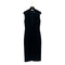 CHANEL VINTAGE SLEEVELESS DRESS COCO BUTTON BLACK WOOL 38 95A RTW 90288508 - PURPOSE