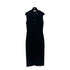 CHANEL VINTAGE SLEEVELESS DRESS COCO BUTTON BLACK WOOL 38 95A RTW 90288508 - PURPOSE