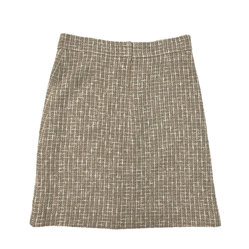 CHANEL TWEED JACKET SKIRT SET BEIGE COTTON 44 P50 RTW 90288513