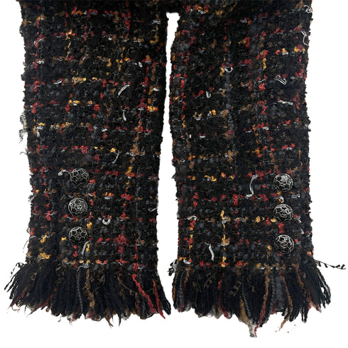 CHANEL TWEED JACKET SKIRT SET COCO BUTTON MULTICOLOR WOOL 40 P39 RTW 90288514