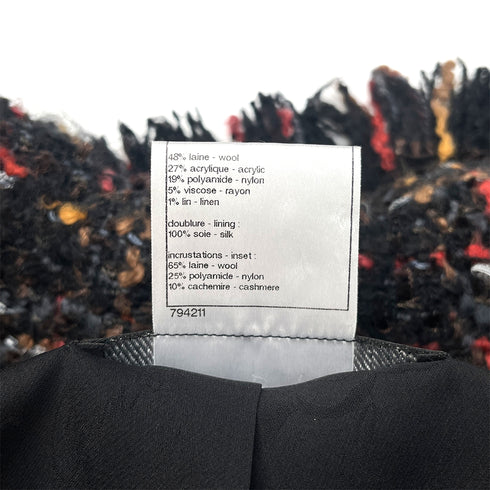 CHANEL TWEED JACKET SKIRT SET COCO BUTTON MULTICOLOR WOOL 40 P39 RTW 90288514