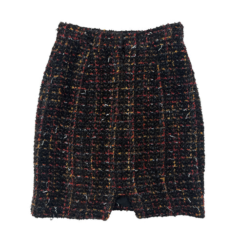 CHANEL TWEED JACKET SKIRT SET COCO BUTTON MULTICOLOR WOOL 40 P39 RTW 90288514