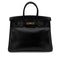 HERMES BIRKIN 35 BLACK BOX CALF HAND BAG □G GHW 90288534 - PURPOSE